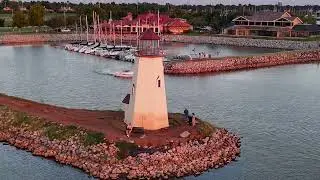 Flying my drone at Lake Hefner in OKC