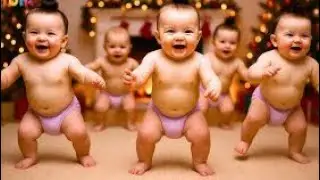 Baby dancing and laughing | kids fun time nursery rhymes 