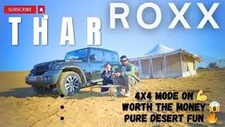 THAR ROXX 4X4 IN DESERT 🏜️ | DAY 2 BIKANER TO JAISALMER OFFROAD FUN 🔥 | GOLDEN FORT & DESERT VIBES