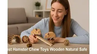 🐹 Лучшие жевательные игрушки для хомяков из дерева, натуральные и безопасные | AOWPFVV Деревянные...