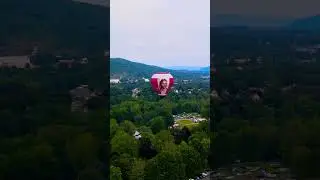 Hot air balloon drone footage