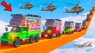 GTA 5 World's Highest 😲😳😱दुनिया का सबसे ऊंचा !! IMPOSSIBLE SUPER MEGA RAMP 😫😱 CHALLENGE !! INDIAN DJ