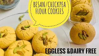 BESAN/CHICKPEA FLOUR NANKHATAI | EGGLESS DAIRY FREE BESAN FLOUR COOKIES | GLUTEN FREE COOKIES