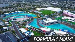 Drone View of the Miami Grand Prix Track - Formula 1 @ Hard Rock Stadium