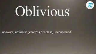 How to pronounce Oblivious
