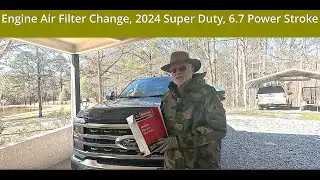 Engine Air Filter Change, 2024 Super Duty, 6.7 PowerStroke