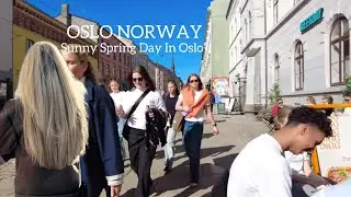 OSLO NORWAY, Sunny Spring Walk In OSLO🇳🇴 Virtual Walking Tour! 4K/60ftp