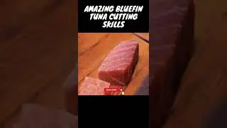 🔪 Cutting Bluefin Tuna | Asian Style 🐟 #bluefintuna #cutting #butcher #oddlysatisfying #viral