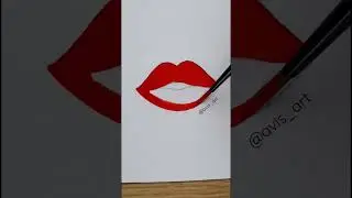 Perfectionist Paradise❤️ Red lips painting #shorts #satisfying #lips