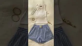 CLEAN GIRL SUMMER OUTFIT INSPO 🤍 #shorts #summerfashion #outfitinspo