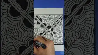 Hypnotic Optical Illusion Art | Satisfying Op Art Drawing Process