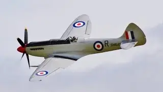 SUPERMARINE SPITFIRE MK.XVIII SM845 FLYING DISPLAY AT LMA EAST KIRKBY RC MODEL AIRSHOW - 2017