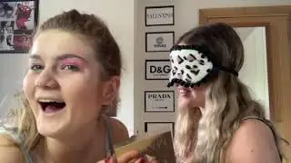 DOING EACH OTHER’S MAKE UP BLINDFOLDED (GONE BAD😳)