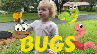 Digging for BUGS in the flower bed worms Caterpillars and Beetles￼ with Raygan