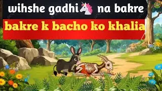 Jungle Cartoon Story | Gadhi Ne Do Bakron Ke Bachay Kha Liye | Funny Moral Story