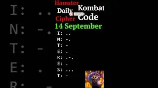 14 September daily cipher codes Hamster kombet