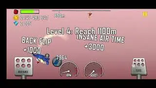 Hill Climb Racing Deluxe Rally Car Mars 1108m