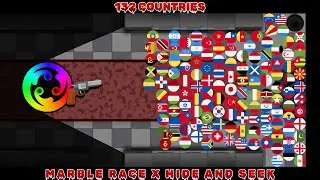 132 Countries Vs. Seeker - Hide and Seek Marble Race In Aldogoo