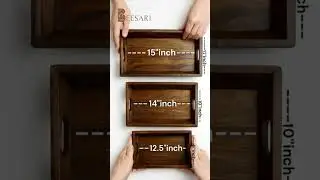 Elegant Sheesham Wood Serving Tray Set | Handcrafted Wooden Trays for Home D&eacute;cor & Dining