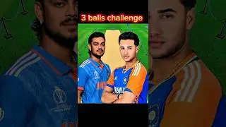 😱 3 balls challenge 😱 Ishan Kishan vs Abhishek sharma batting #shorts #cricket
