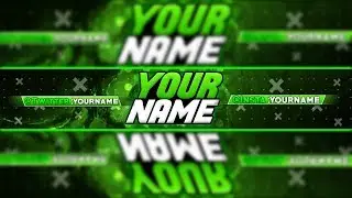 How To Make Cool Green YouTube Banner On Android [Tutorial]