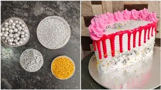 simple half cake | for six months old 👍🎂cake decorating ideas #masterchefimran#shorts