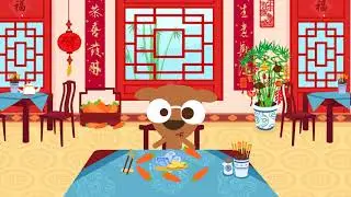 Papo World Cooking Game App for Kids and Toddlers - Purple Pink Chinese Food