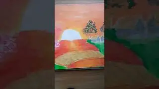 painting#river#sunset#trees#zamanbrothers