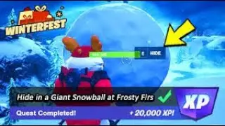 How to hide in a giant snowball in Fortnite for Winterfest chapter 4 season 1 2022