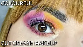 Colourful cut crease | Prolecni sareni makeup | Tammi Tropical Carnival palette