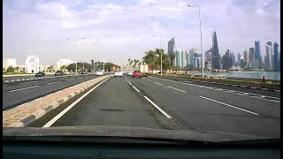 Quick Drive from C-Ring Road (Al Hilal), Doha to Lusail City, Qatar via Doha Corniche