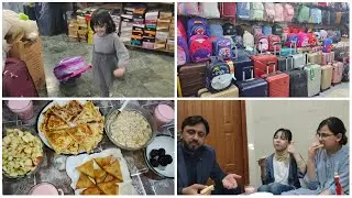1st Roza of Rameen || sehri & iftar routine || chicken Crapes|| new trolli bag for new class