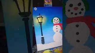 Baby it's Cold Outside!☃️🌨️ #painting #christmas #art #shorts