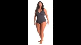 Gottex Plus Size Diamond in the Rough Surplice One Piece Swimsuit | SwimOutlet.com