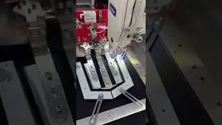 Automatic jeans pocket setter machine #jeans #shorts #sewingmachine #automatic