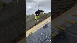 Mad English🇬🇧 man thinks he  johnny Knoxville falls off roof  USA #comedy #funny #construction