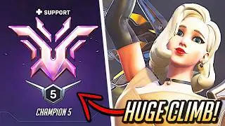 ⭐️ Solo Queue CHAMPION Rank Mercy! ⭐️ Top 500 Mercy - Overwatch