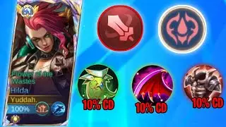 User Hilda Wajib Coba🔥Hilda Emblem Fighter + Build CD Enak Banget - Mobile Legends