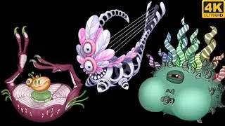 Rare Larvaluss / Blow't / Squot - Comparison (My Singing Monsters) 4k