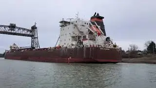Mark W. Barker Passes Under the Allanburg Bridge