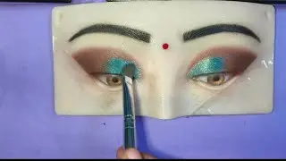 Brown half cut crease eye makeup tutorial/glam makeup 