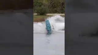 One way to &ldquo;hit&rdquo; the rail #wakeboarding #wakeboard #crash #fall #wakelife #cablepark #wakepark