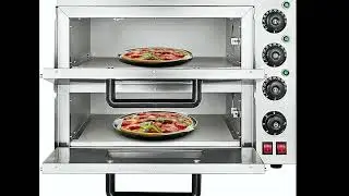 Commercial High-Capacity Electric Oven | 15&rdquo; Stainless Steel Countertop Pizza Oven