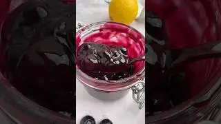 Homemade blueberry sauce that makes a small batch and goes with everything! Recipe seidysbakery.com