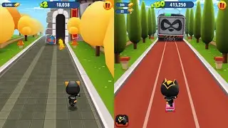Talking Tom Gold Run Super Ginger Boss Fight - Summer Sports vs Medieval World