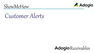 Adagio Receivables - Customer Alerts