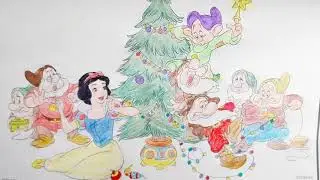 Disney Princess Christmas Colouring Page | Snow White