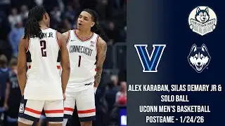 Alex Karaban, Silas Demary Jr., Solo Ball: UConn postgame press conference (Villanova) - 1/24/26