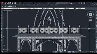 AutoCAD 2024   SIMPLE  CHATRI DESIGN 2D TEMPLE & Monument Architecture