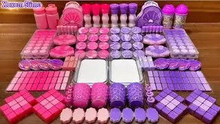 Glossy Slime ASMR✨ PINK vs PURPLE SEASHELL Mixing Secrets! 